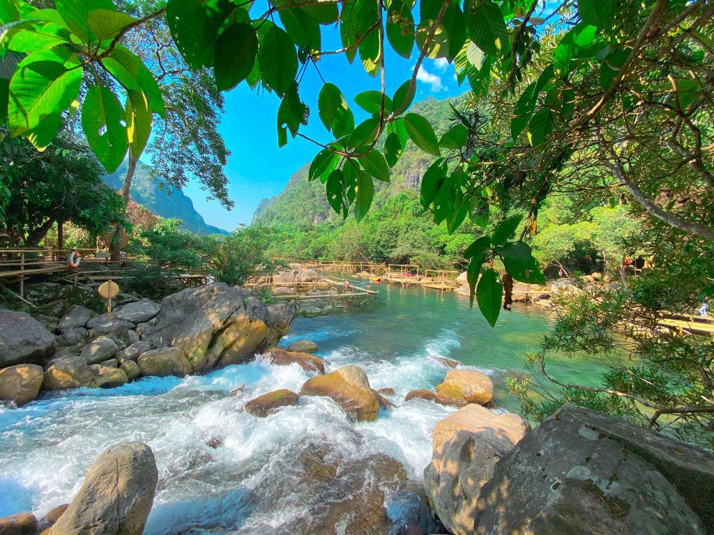 Mooc Spring in Quang Binh once served as a backdrop for the famous movie "Kong: Skull Island."