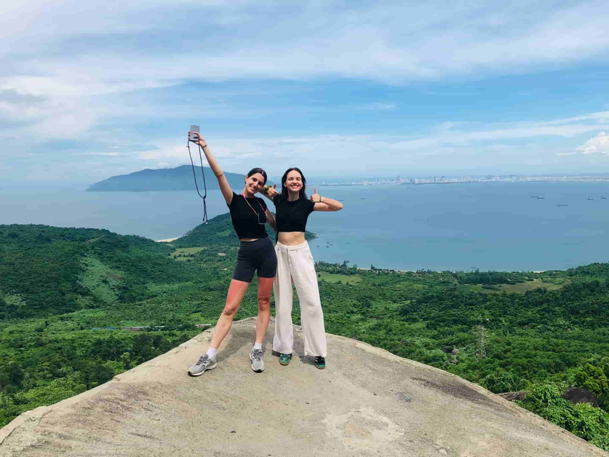 View of Hai Van Pass with Da Nang City in the background.