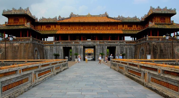 Historical buildings of the Hue Imperial City, a stop on the journey from Hoi An to Phong Nha.