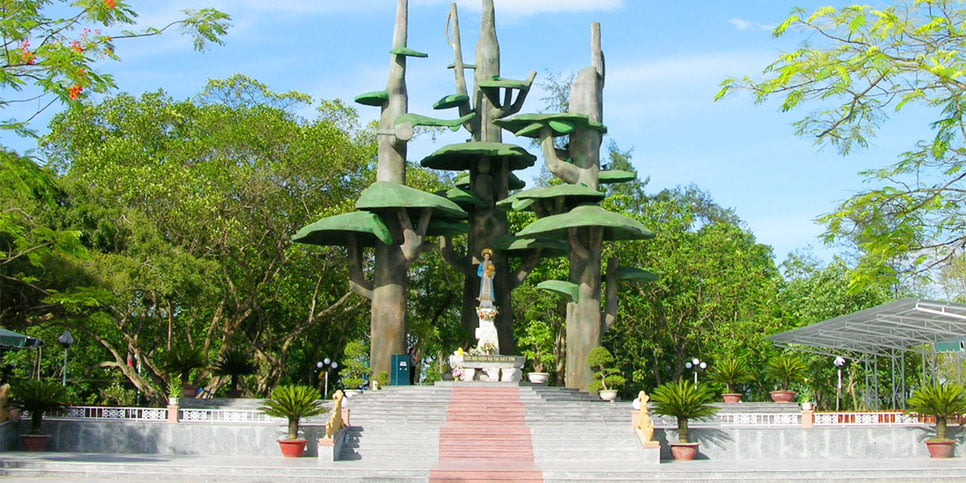 The church and shrine at La Vang Holy Land in Quang Tri, Vietnam