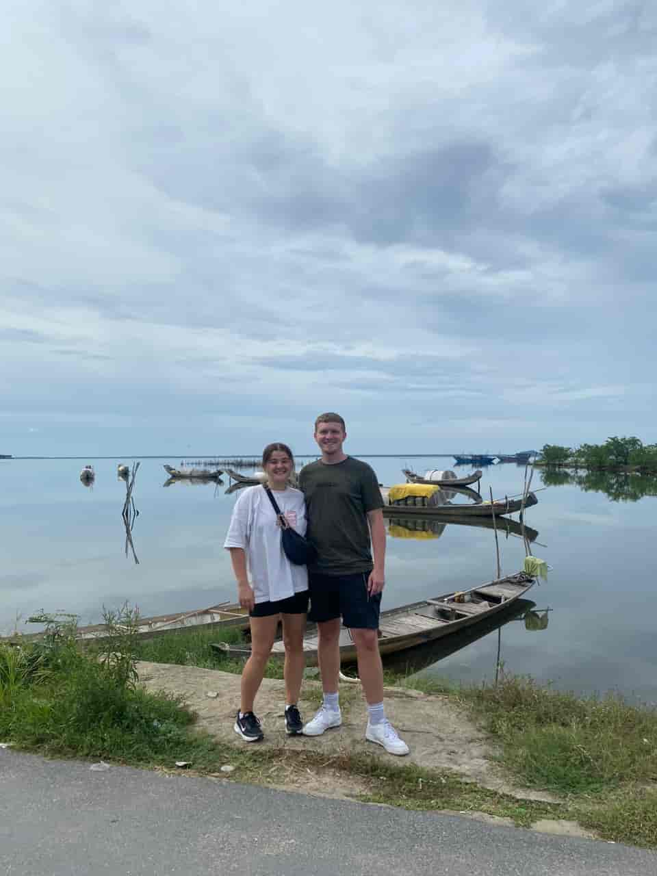 Enjoy the serene beauty of Lap An Lagoon on your journey from Hue to My Son Sanctuary.