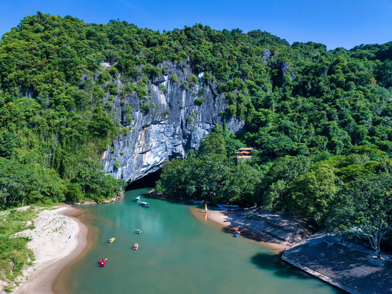 Scenic view of Phong Nha-Ke Bang National Park in Quang Binh, Vietnam