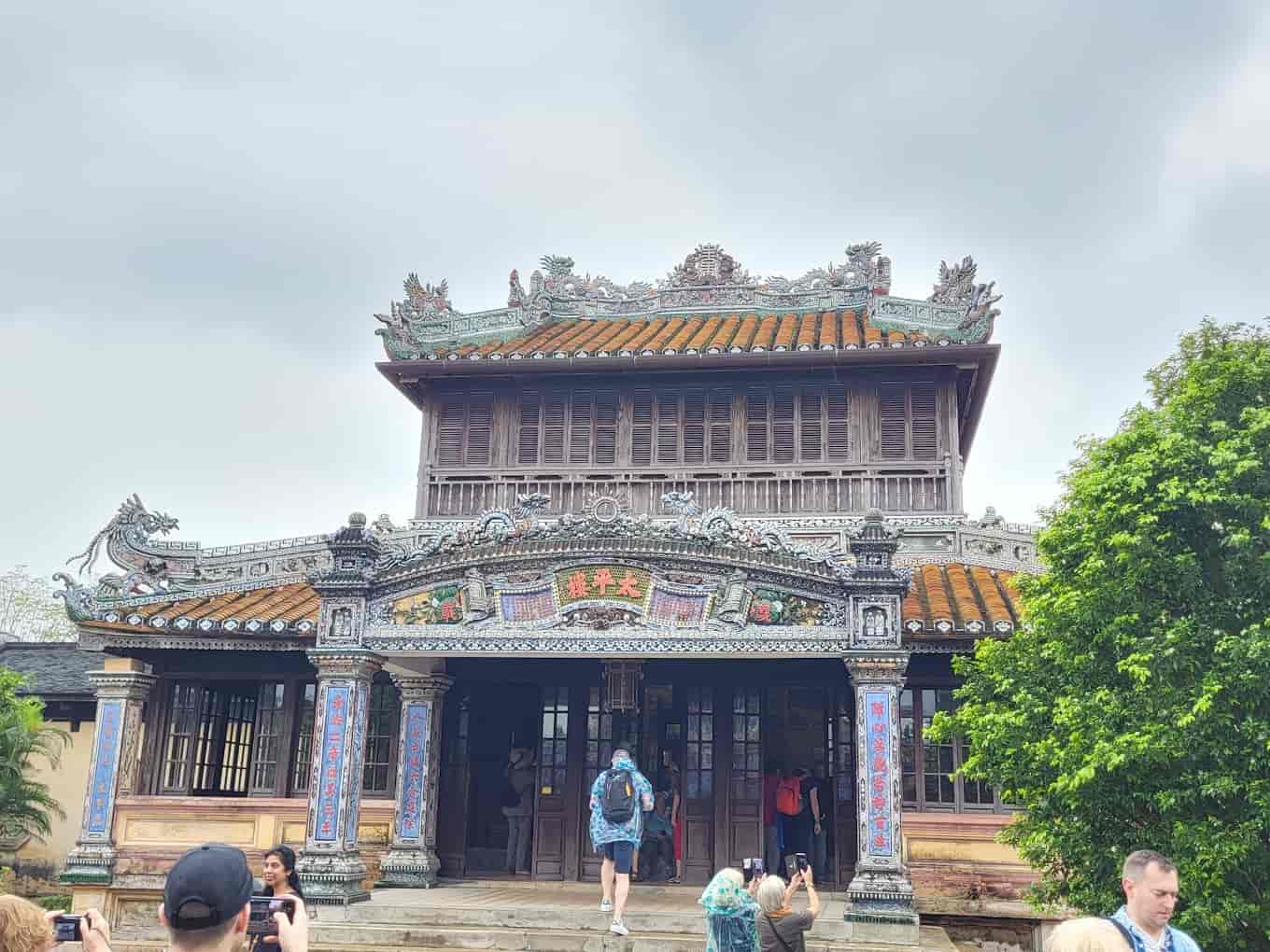 Thai Binh Pavilion, a tranquil spot within the Forbidden Purple City used by Emperor Khai Dinh for relaxation.