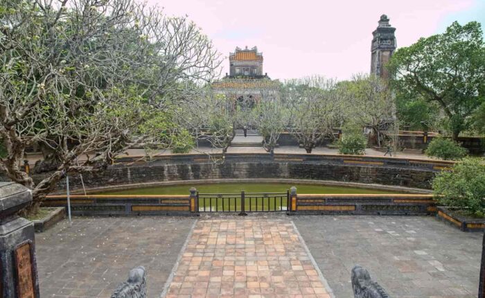 Ornate architecture of the Tomb of Tu Duc
